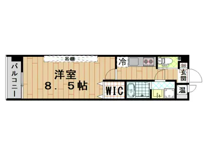 ライトステージ(1K/4階)の間取り写真