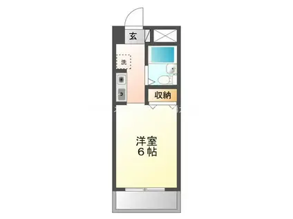 朝日プラザ豊橋アーバンスクエア(ワンルーム/2階)の間取り写真