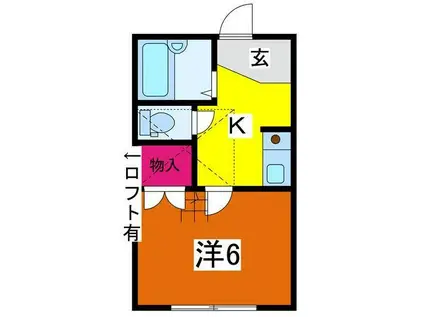 メゾン・ルミナーレ(1K/2階)の間取り写真