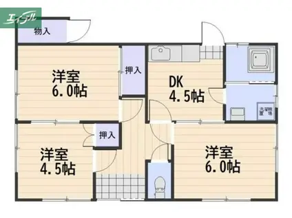 藤田小野様2(3DK/1階)の間取り写真