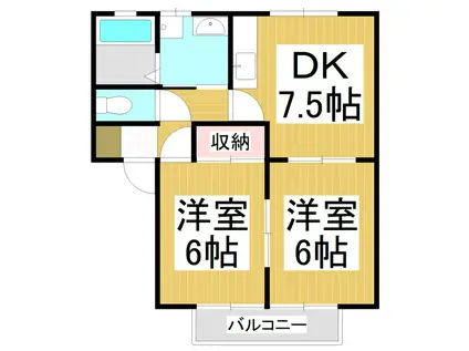 サンライフMK(2DK/2階)の間取り写真