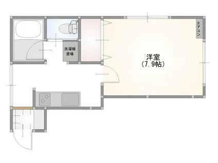 さくらハイツ(1K/2階)の間取り写真
