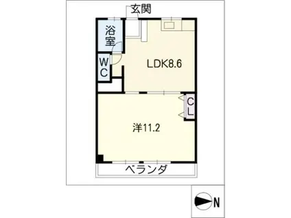 MAISON ASO(1LDK/3階)の間取り写真