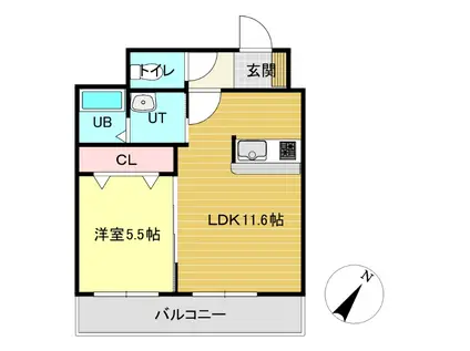 M.LIVE TAKIKAWA(1LDK/3階)の間取り写真
