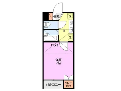 SAJAーさくら(1K/2階)の間取り写真