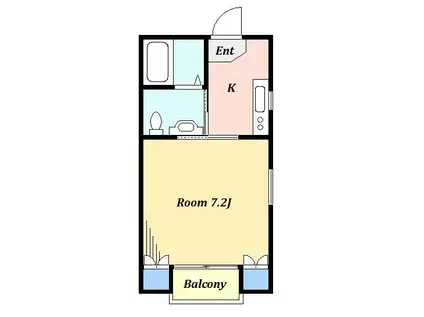 アルト鷹番(1K/2階)の間取り写真