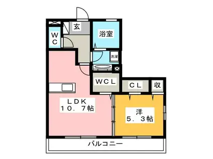 アネラ・ハレ(1LDK/3階)の間取り写真