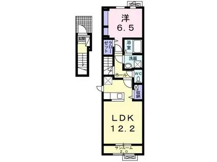 シルフィード・ベル(1LDK/2階)の間取り写真