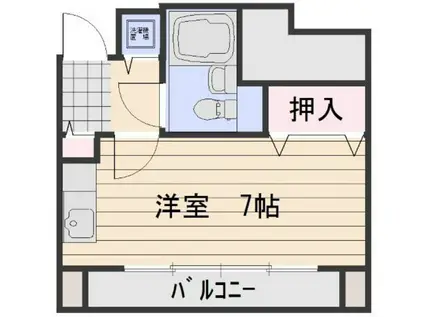 セシルタワー(ワンルーム/13階)の間取り写真