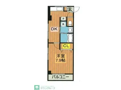 太田興産ビル(1DK/2階)の間取り写真