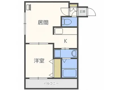 LE・ESTIII(1DK/4階)の間取り写真