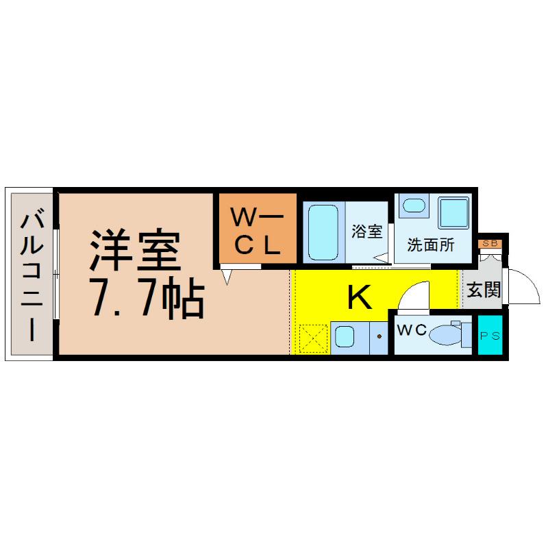 丸の内エンブルコート(ワンルーム/5階)の間取り写真