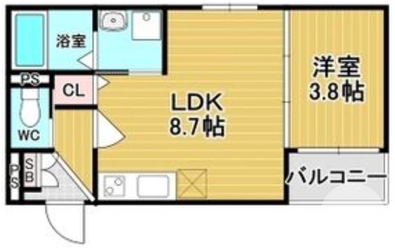 GRAND SUWA(1LDK/3階)の間取り写真