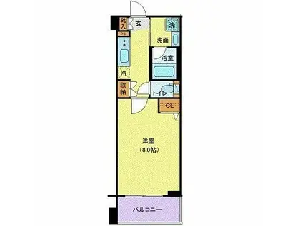 メイクスデザイン新宿(1K/5階)の間取り写真