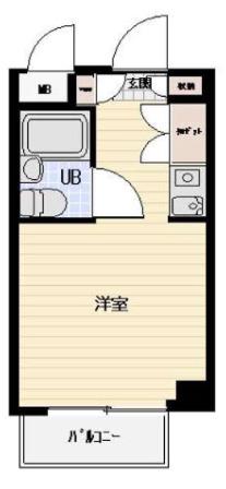 日神パレス八王子(ワンルーム/5階)の間取り写真