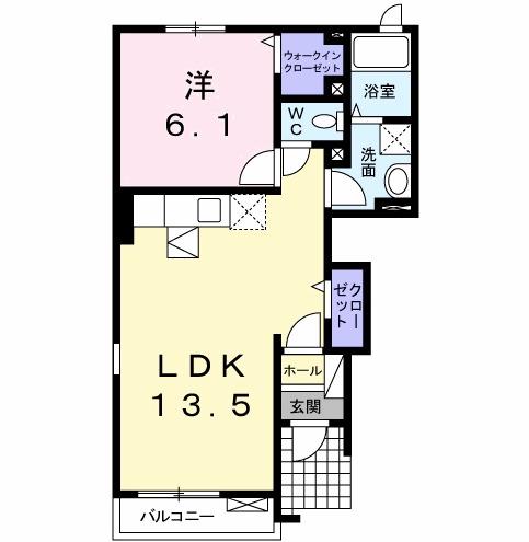 ブエナ・ビスタ箸蔵(1LDK/1階)の間取り写真