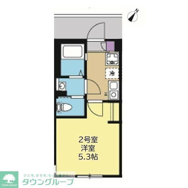 プライム大口(1K/2階)の間取り写真