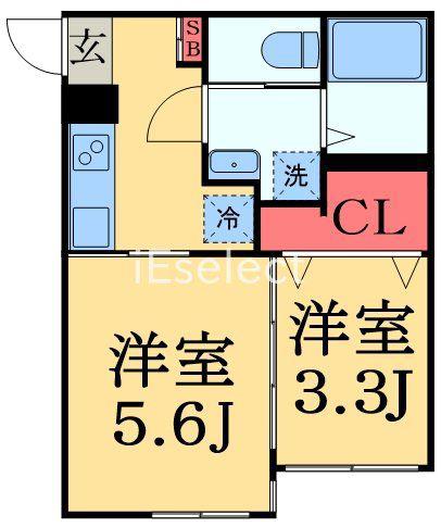 コネクトパーク末広(2K/1階)の間取り写真