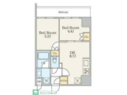 ALIVIS五反野(2DK/2階)の間取り写真