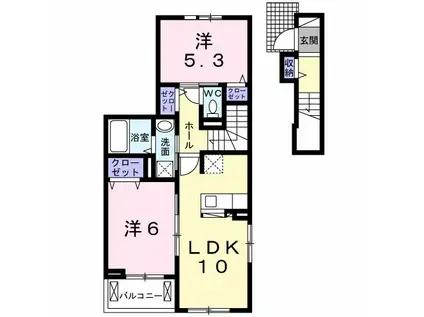 グレイス(2LDK/2階)の間取り写真