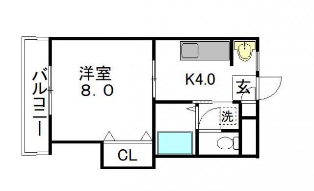 CITYTERRACE(1K/3階)の間取り写真