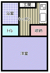 サンライズ大和A(1K/2階)の間取り写真