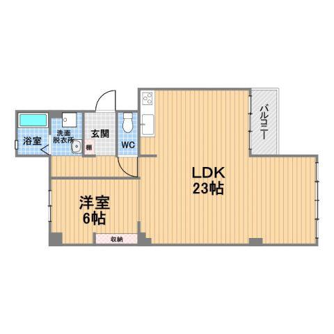 塩屋2号棟 2(1LDK/2階)の間取り写真