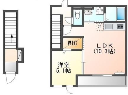 エクセルコートII(1LDK/1階)の間取り写真