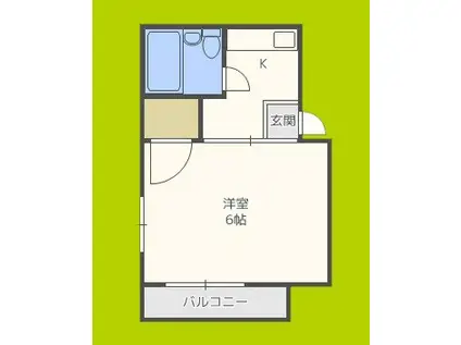 レジデンスアリカIII(1K/5階)の間取り写真