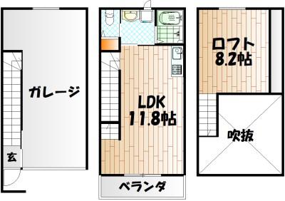ガレッシア385(ワンルーム/1階)の間取り写真