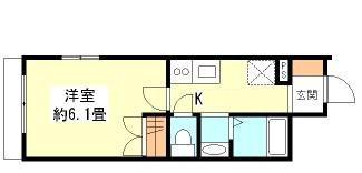 ECO石川台(1K/1階)の間取り写真