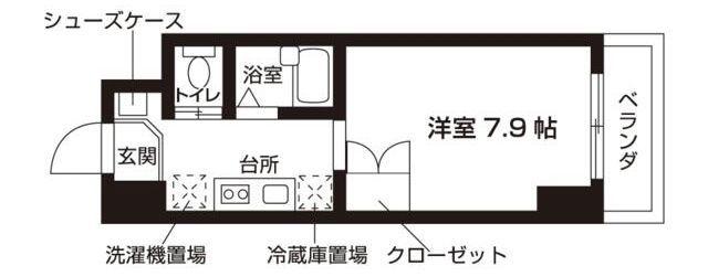 ローズウッド・ハイツ門前仲町(1K/11階)の間取り写真