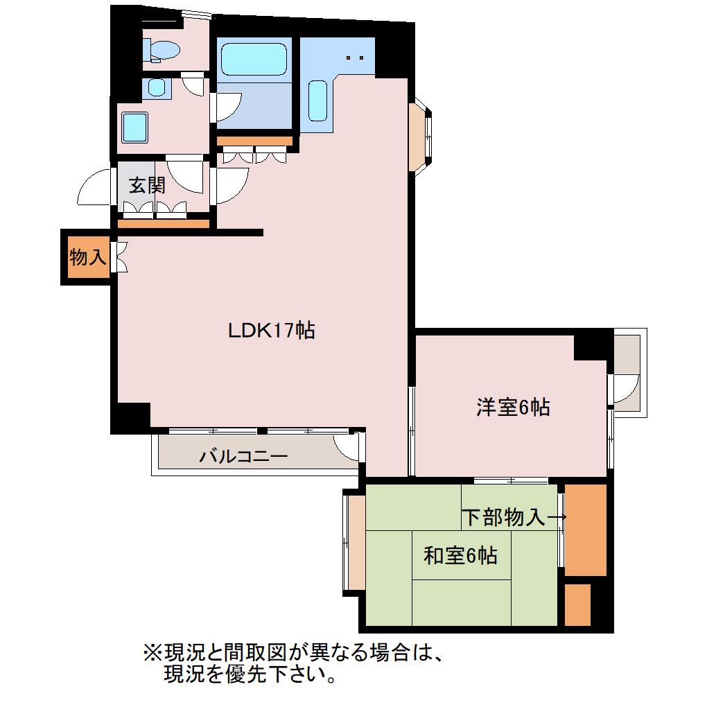 アーバンフラッツ(2LDK/3階)の間取り写真