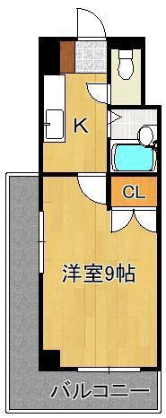 NO.35サーファーズプロジェクト2100小倉駅(1K/3階)の間取り写真