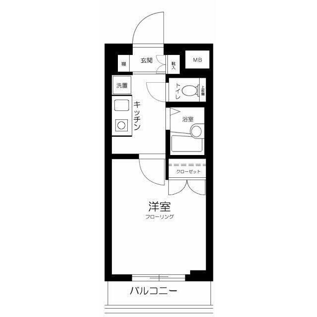 プレール天王洲アイル(1K/3階)の間取り写真