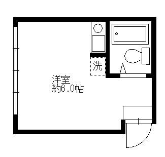 石森マンション(ワンルーム/2階)の間取り写真