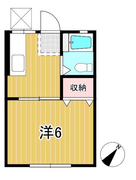 戸崎スチューデンツハウスA(1K/1階)の間取り写真