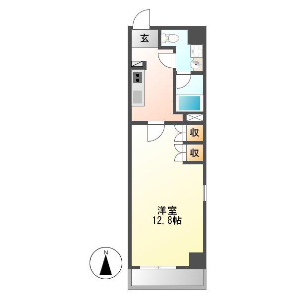 エクセレント本山(1K/3階)の間取り写真
