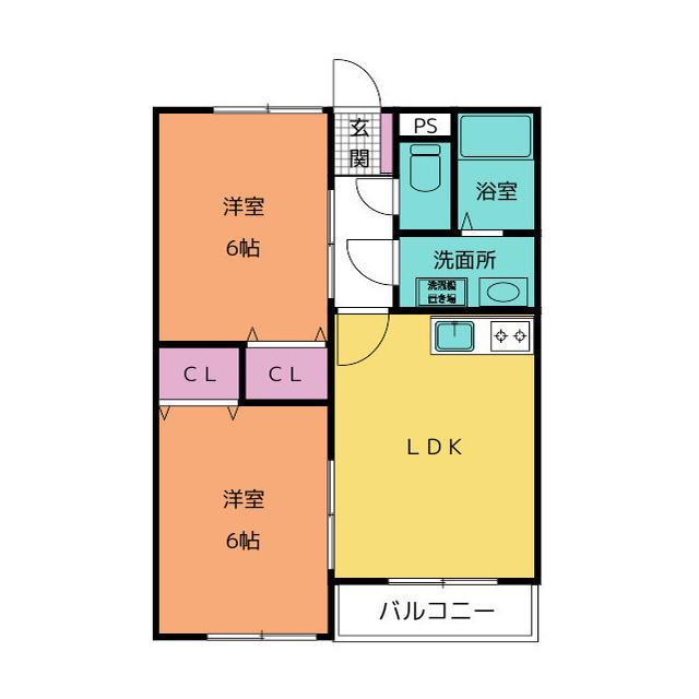 ストークハイツ志茂(2LDK/1階)の間取り写真