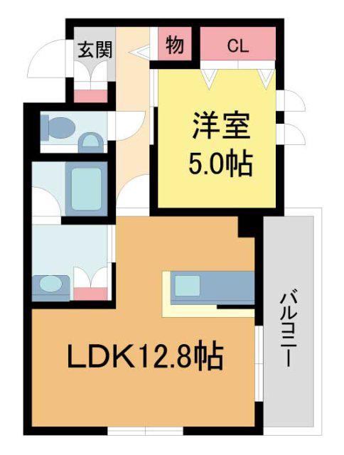シャーメゾン マーリエII(1LDK/3階)の間取り写真