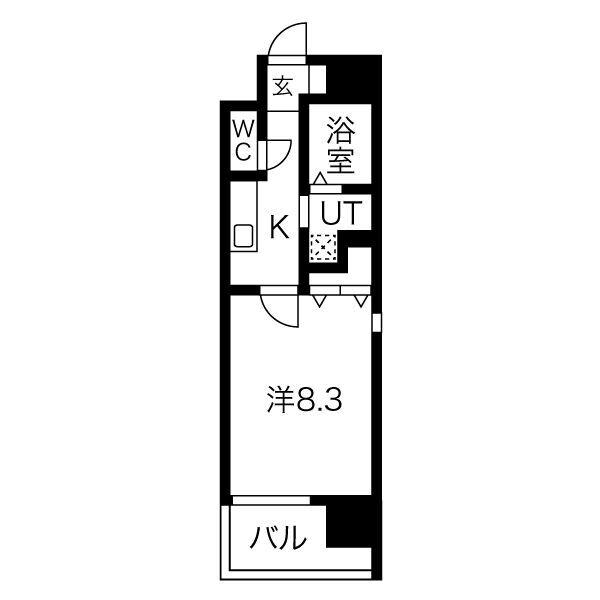 ICHINOMIYA RISE(1K/10階)の間取り写真