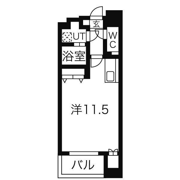 REPOSER名駅南(ワンルーム/5階)の間取り写真