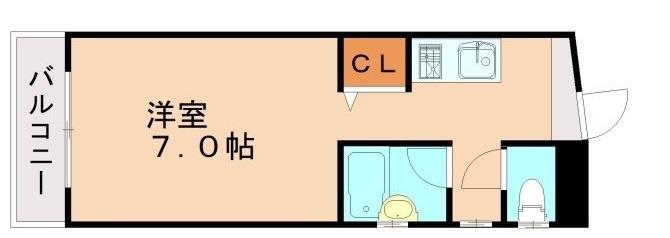 リ・ブート南福岡(1K/4階)の間取り写真