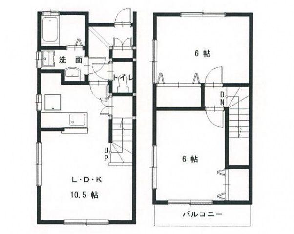 アステラス・ユウ(2LDK/1階)の間取り写真