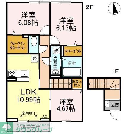 ストーク成城 I(3LDK/2階)の間取り写真