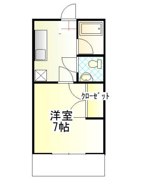 SKハイツ(1K/2階)の間取り写真