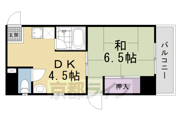 上原マンション(1DK/3階)の間取り写真