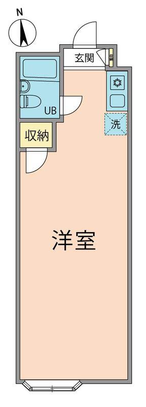 FELICE浦和(ワンルーム/2階)の間取り写真