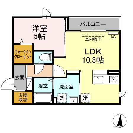 ロイヤルステージ西津田(1LDK/3階)の間取り写真