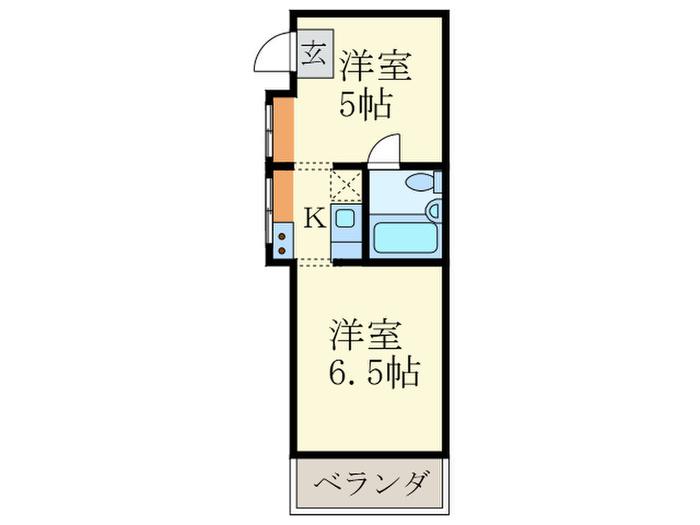 ハイツあすは(2K/2階)の間取り写真